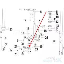 Wspornik przedni Keeway RKR 125 EFI Euro 4 45360L340000