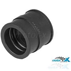Łącznik gumowy króciec-gaźnik Malossi 37mm, do gaźników Dellorto PHBL 20-25mm, Vespa 50-125