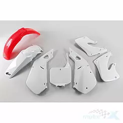 Zestaw osłon nadwozia czerwono-biały UFO Plast Honda CR 125 / 250 97-99