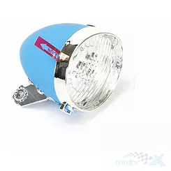 Lampa przód bateryjna 160302 S-W 3-LED RETRO niebieska z włącz. 4xAA b/uchwytu