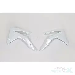 Osłony chłodnicy białe UFO Plast Honda CRF 250 R / 450 R 13-17