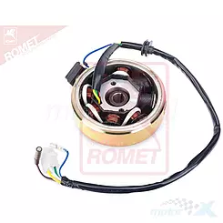 Stator iskrownik, stojan alternatora, 8 cewek 4T Zipp