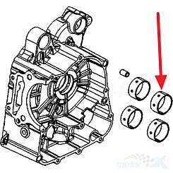 Półpanewka (1.986~1.990) czarna, 1 sztuka, Kymco