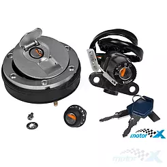 Stacyjka, korek wlewu paliwa, zamek - zestaw, Vicma, Aprilia RS 50 / Derbi GPR 50 Nude, GPR 50 Racing / 86151R / 00H05910521