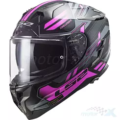 Kask integralny LS2 FF327 Challenger Spin Black Titanium Fluo Pink