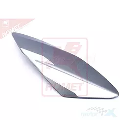 Osłona lampy przedniej prawa grafit-biała naklejka Bajaj Pulsar 125
