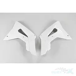Osłony chłodnicy białe UFO Plast Honda CRF 250 R / 450 R