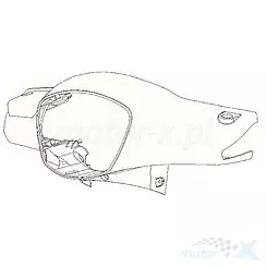 Osłona kierownicy przednia red R2 Keeway Zahara 125 65201T82R202