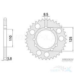 Zębatka tylna Chiaravalli 420, 50z (Suzuki RMX 50 / SMX 50)
