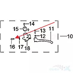 Śruba regulacji dźwigni hamulca / dźwigni sprzęgła Keeway 45083K010000