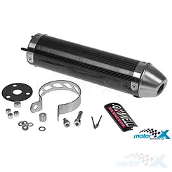 Końcówka wydechu Giannelli Strada Carbon, Aprilia / Derbi / MBK / Peugeot / Yamaha (E)