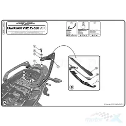 Adapter stelaża bocznego Kappa 450KITK, Kawasaki Versys 650