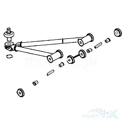 Wahacz przedni dolny prawy, czarny MAS, Kymco MXU 400 / MXU 450 / MXU 465