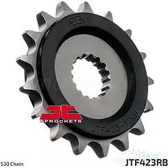 Zębatka przednia 530 18 zębów, RB - gumowa prowadnica łańcucha, JT Sprockets JTF423