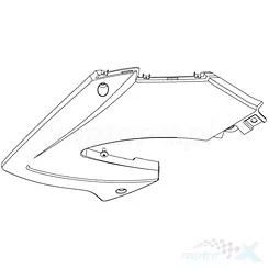 Osłona boczna lewa z naklejką Keeway TX125 65632J41006Z