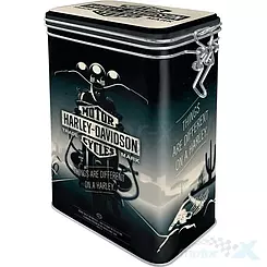 Puszka z klipsem Harley Davidson Nostalgic Art 31112