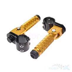 Podnóżki uniwersalne, składane, 2 sztuki, złote, WM Motor CNC