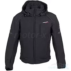 Kurtka motocyklowa tekstylna, krótka, softshell, czarna Roleff RO1513