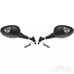 Lusterka komplet M10 gwint prawy + prawy z kierunkowskazami LED tuning