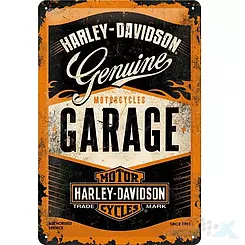 Tablica, plakat 20x30 cm, tłoczona blacha, Harley Davidson Garage Nostalgic Art 22238