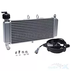 Chłodnica cieczy kompletna, z korkiem i wentylatorem, WM Motor, Aprilia RS 50 / 125 