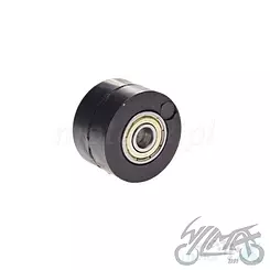 Rolka prowadząca łańcucha napędowego, średnica 38mm, otwór 8mm, szerokość 24mm, czarna, WM Motor