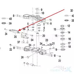 Mocowanie lampy przedniej Keeway RKF 125 08330L430000