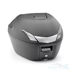 Kufer centralny 34L, z białymi odblaskami, z płytą montażową, Kappa Monolock 