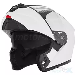 Kask szczękowy z blendą Nox N968 Biały Połysk