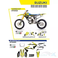 Zestaw osłon nadwozia żółto-biało-czarny UFO Plast Suzuki RMZ 250 / 450