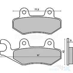 Klocki hamulcowe spiekane RMS Kymco Vivio 125