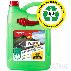 Płyn do spryskiwaczy, na lato, zielona herbata, Autoland Psik Psik, 4L