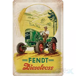 Tablica, plakat 20x30 cm, tłoczona blacha, fendt dieselross 22345