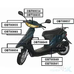 Osłona tylna górna prawa Honda DIO AF27/28 OBT000039
