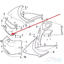 Osłona przednia boczna lewa Keeway TX 50015J410000