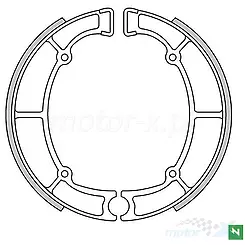 Szczęki hamulcowe 180x40mm, tylne, Newfren Kawasaki EN 500 / GT 550 / VN 800 / Z 550 / Eliminator 400