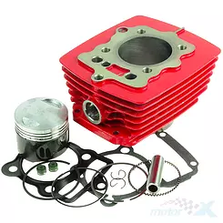 Cylinder kompletny 62.00mm 150cc sworzeń 15mm czerwony CG 162FMI 150 4T AC