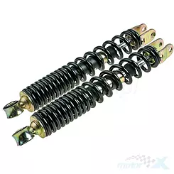 Amortyzatory tylne 285mm, mocowanie M8 dół i oś 10mm góra, czarne Barton Huragan 5