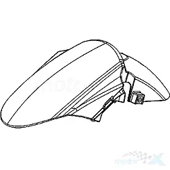 Błotnik przedni górna część bialy Kymco Agility R16
