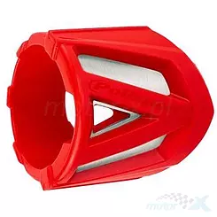 Osłona tłumika końcowego, uniwersalna, obwód 20-30cm, czerwona, Polisport, 2T