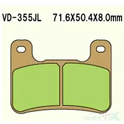 Klocki hamulcowe Vesrah Organic VD-355RJLXX