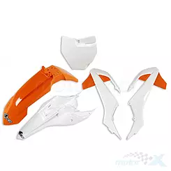 Zestaw osłon nadwozia biało-pomarańczowe UFO Plast KTM SX 65 16-