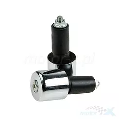 Końcówki kierownicy 17mm chrom 2 sztuki