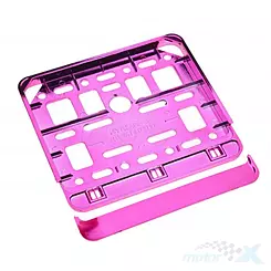 Ramka tablicy rejestracyjnej, pod tablice 140x114mm, metalizowana różowa, WM Motor 0707N