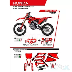 Zestaw osłon nadwozia czerwony UFO Plast Honda CRF 250 / 450 R