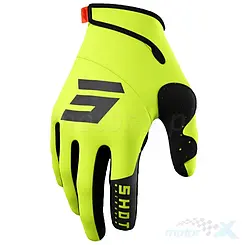 Rękawice motocyklowe zimowe, żółte fluo, Shot Racing Trainer