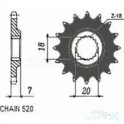 Zębatka przednia Sunstar  SUNF322  11 zębów