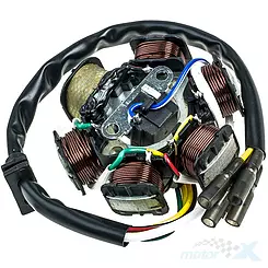 Stator iskrownik, stojan alternatora, 6 cewek, 3 piny żeńskie, 5 przewodów ATV 110 / ATV 150 / Dayang 100