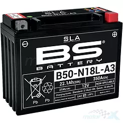 Akumulator bezobsługowy BS Battery B50-N18L-A3 (Y50-N18L-A3) 12V 21Ah 205x90x164mm 350CCA