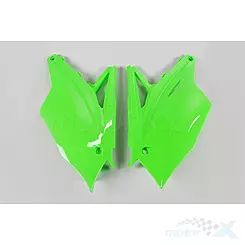 Osłony tylne górne komplet zielone fluo UFO Plast Kawasaki KXF 250 / 450 17-